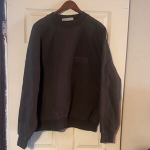 Essentials Men's Off  Black Crewneck Sweater